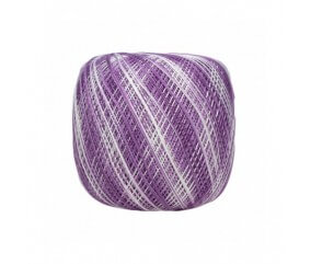 coton à crocheter MULTI 8 Violet blanc