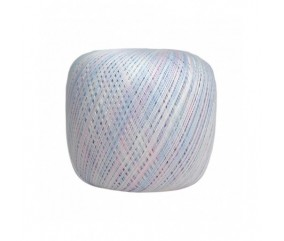 coton à crocheter MULTI 8 - 14 coloris - Distrifil 370 blanc bleu rose