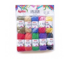 10 pelotes coton a tricoter Amigurumi couleurs primaire- Katia S02
