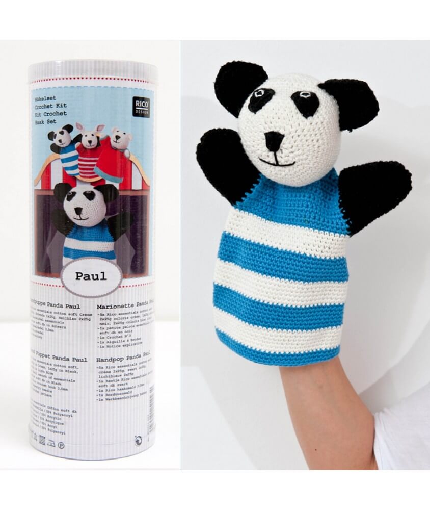 Kit marionnette Panda Paul crochet - Rico Design