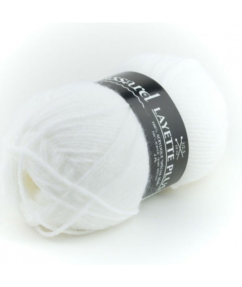 Pelote de laine Layette Plus - Plassard blanc 200 sperenza