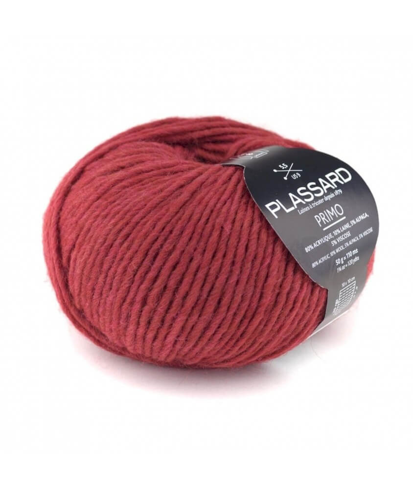 Pelote de laine à tricoter PRIMO - Plassard - rouge sperenza