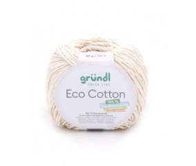 Pelote de coton organique ECO COTTON - Gründl écru 02 sperenza