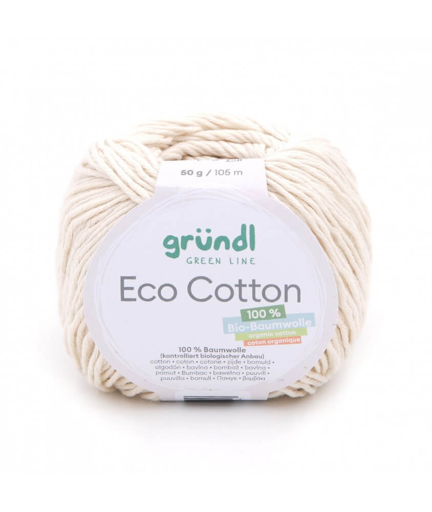 Pelote de coton organique ECO COTTON - Gründl écru 02 sperenza