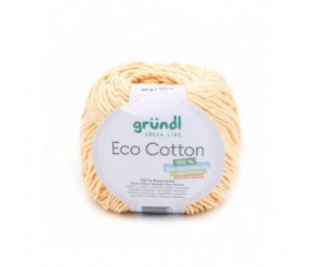 Pelote de coton organique ECO COTTON - Gründl jaune 02 sperenza