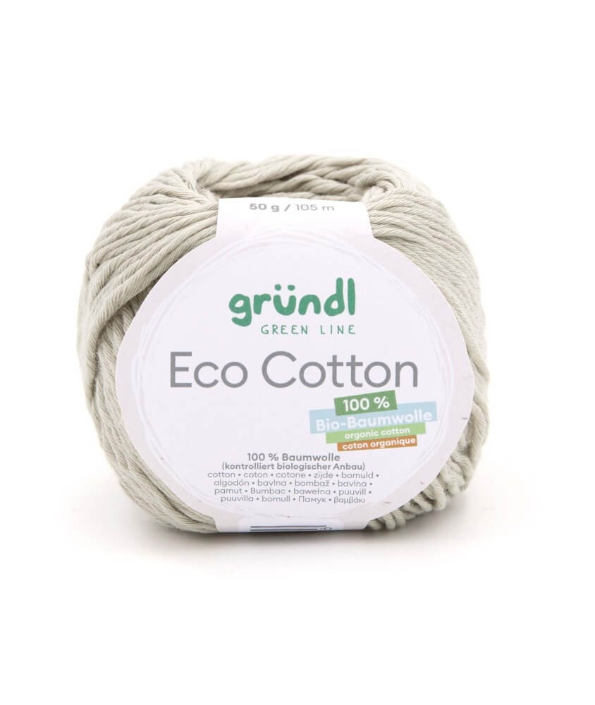 Pelote de coton organique ECO COTTON - Gründl gris 04 sperenza