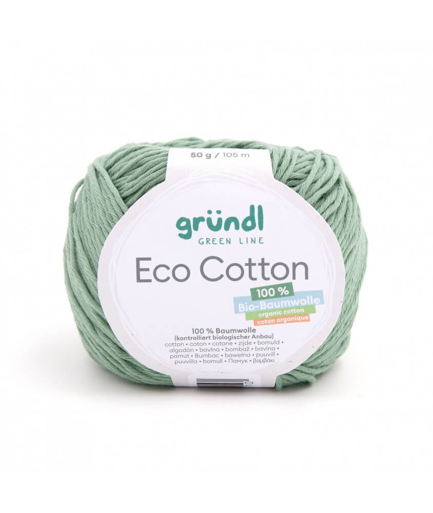 Pelote de coton organique ECO COTTON - Gründl vert 10 sperenza