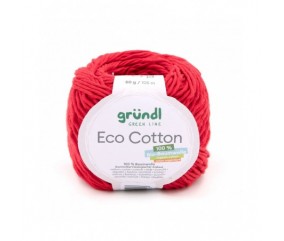 Pelote de coton organique ECO COTTON - Gründl rouge 15 sprenza