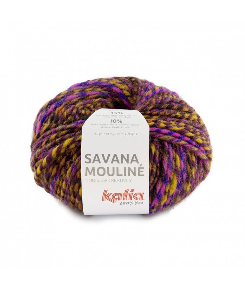 Pelote de laine et alpaga Savana Mouliné - Katia Pelote de laine et alpaga Savana Mouliné - Katia