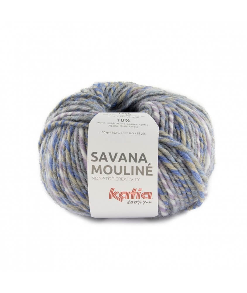 Pelote de laine et alpaga Savana Mouliné - Katia bleu sperenza Pelote de laine et alpaga Savana Mouliné - Katia bleu sperenza