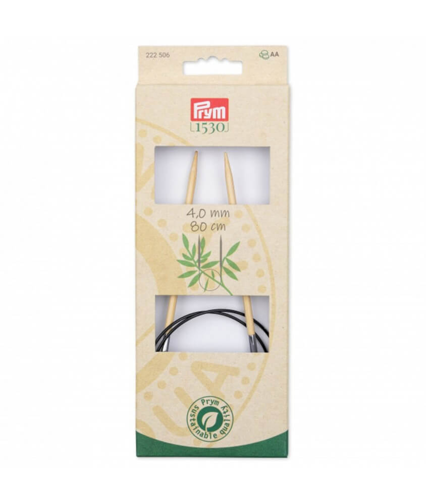 Aiguilles à tricoter circulaire fixe 80cm en bambou N°2,5 à 7 - Prym Aiguilles à tricoter circulaire fixe 80cm en bambou N°2,5 à 7 - Prym