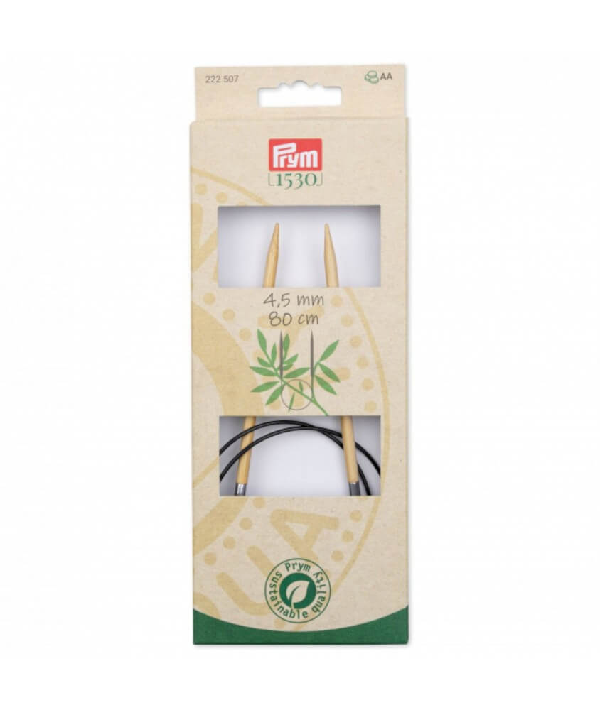 Aiguilles à tricoter circulaire fixe 80cm en bambou N°2,5 à 7 - Prym Aiguilles à tricoter circulaire fixe 80cm en bambou N°2,5 à 7 - Prym