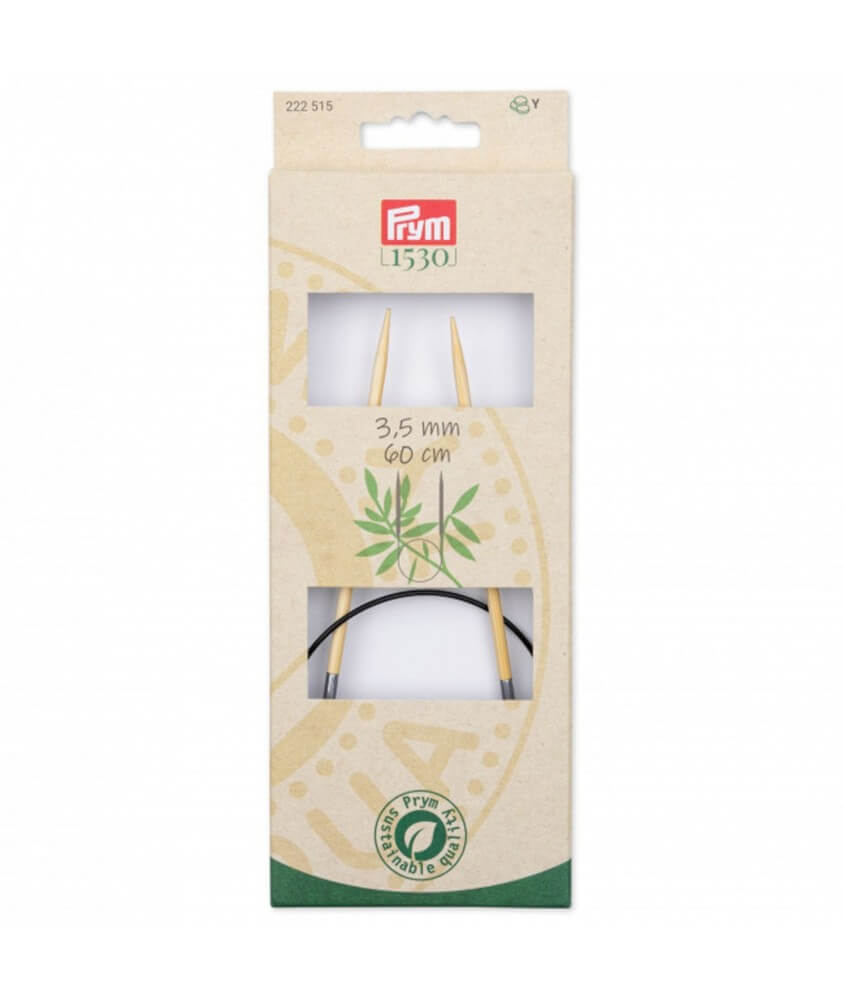 Aiguilles à tricoter circulaire fixe 60cm en bambou N°2,5 à 6 - Prym Aiguilles à tricoter circulaire fixe 60cm en bambou N°2,5 à 6 - Prym