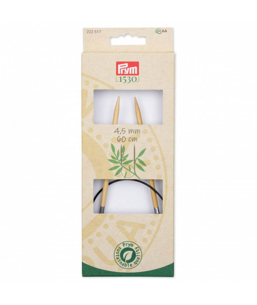 Aiguilles à tricoter circulaire fixe 60cm en bambou N°2,5 à 6 - Prym Aiguilles à tricoter circulaire fixe 60cm en bambou N°2,5 à 6 - Prym