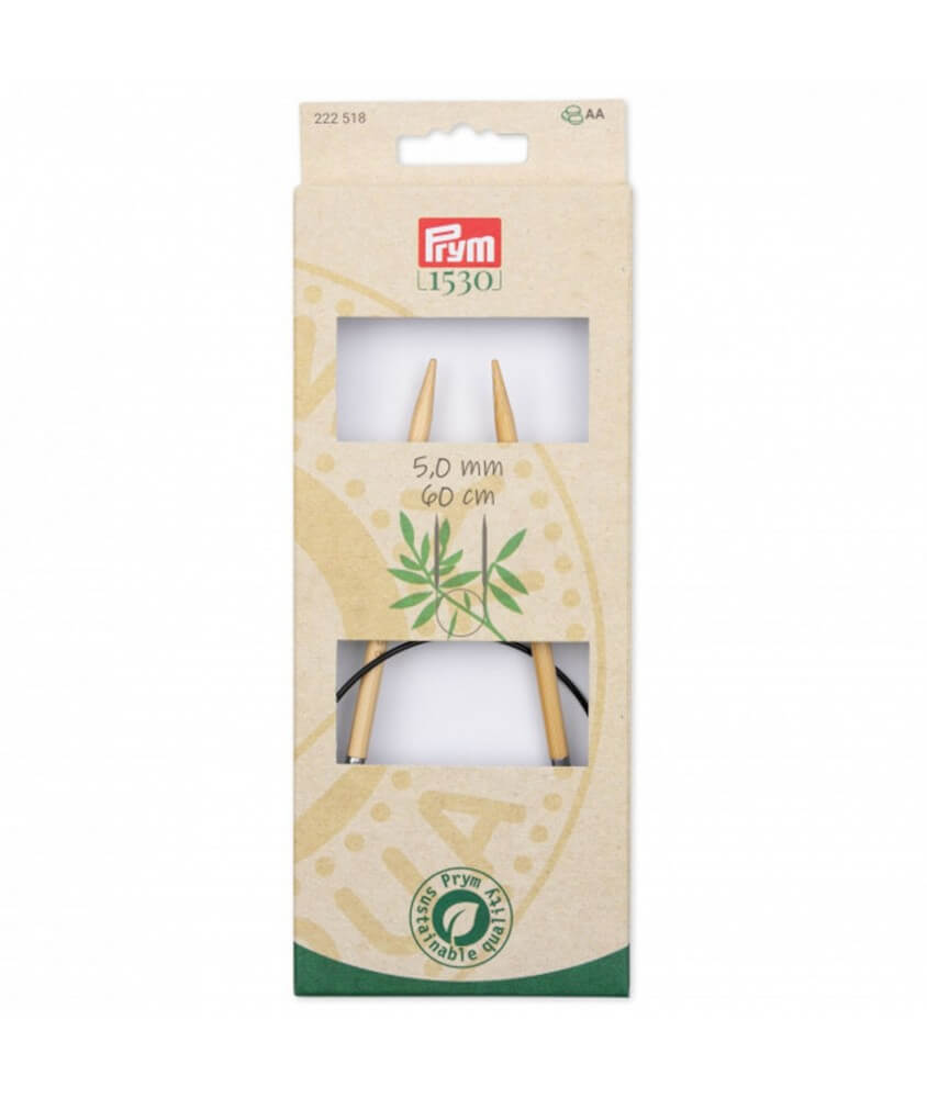 Aiguilles à tricoter circulaire fixe 60cm en bambou N°2,5 à 6 - Prym Aiguilles à tricoter circulaire fixe 60cm en bambou N°2,5 à 6 - Prym