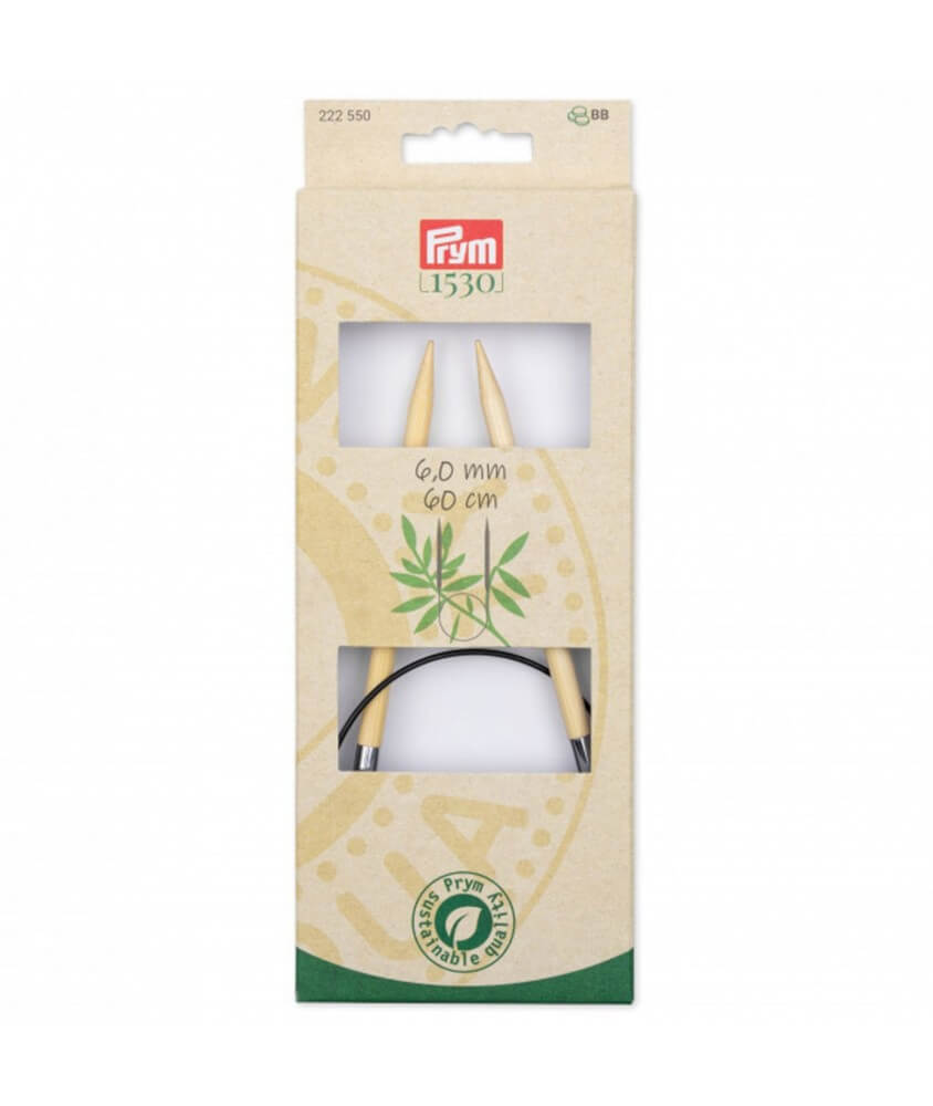 Aiguilles à tricoter circulaire fixe 60cm en bambou N°2,5 à 6 - Prym Aiguilles à tricoter circulaire fixe 60cm en bambou N°2,5 à 6 - Prym