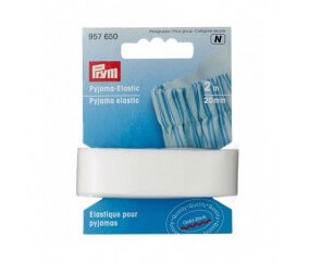 Elastique pour pyjamas 2m X 20mm - Prym - certifié Oeko-Tex blanc spereza