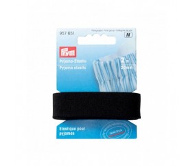 Elastique pour pyjamas 2m X 20mm - Prym - certifié Oeko-Tex noir sperenza