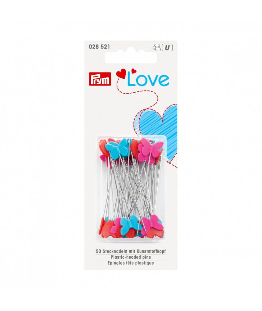 Assortiment épingles tête plastique Love 0,60 x 50mm - Prym