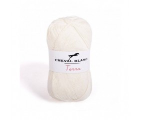 Pelote coton, tricot, Cheval Blanc