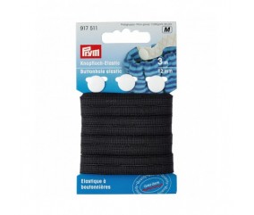 Élastique à boutonnières avec 3 boutons 12mm X 3m - Prym - certifié Oeko-Tex