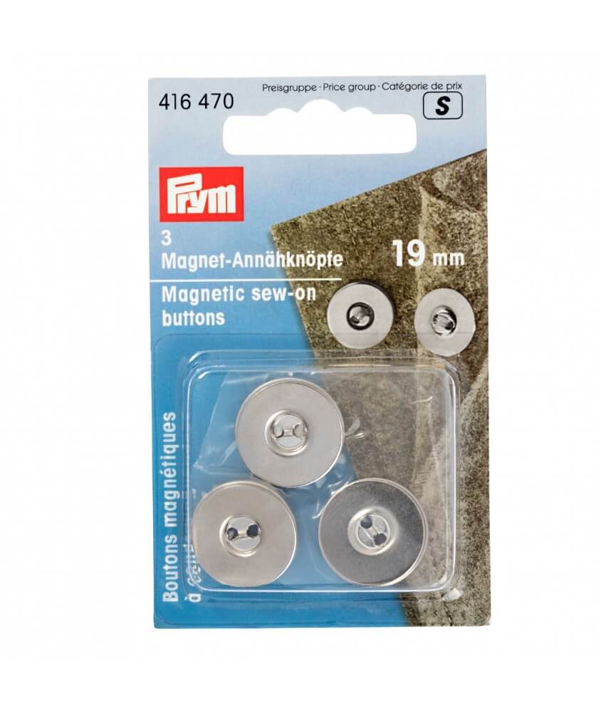 Boutons magnétiques à coudre 19mm - Prym