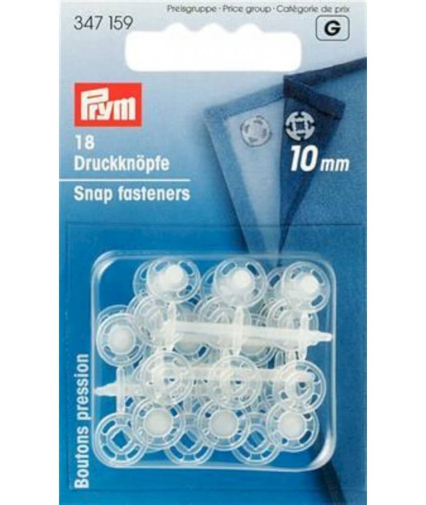 Bouton pression à coudre transparent 7 à 13mm - Prym