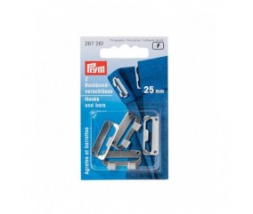 Agrafes et barrettes plates pour jupes 25mm - Prym