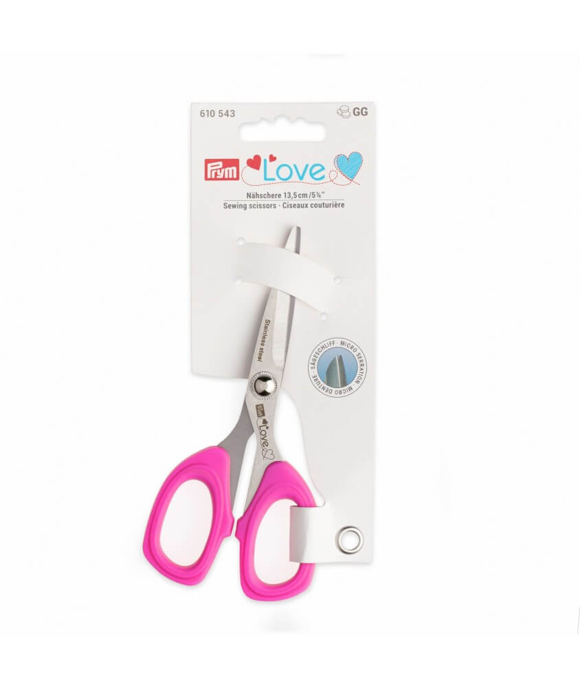 Ciseaux couturière micro-denture 13,5cm Love - Prym