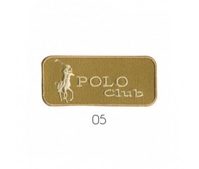 Ecusson Thermocollant Polo Club 3 X 7 cm - Mediac marron clair sperenza