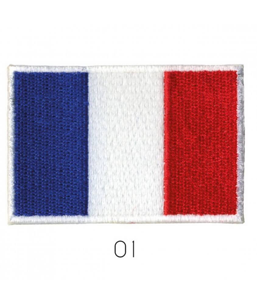 Ecusson Thermocollant Drapeau brodé 6,5 X 4,3 cm - Mediac france sperenza