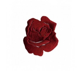 Ecusson Thermocollant Rose 4,08 X 6,05 cm - Mediac bordeau sperenza