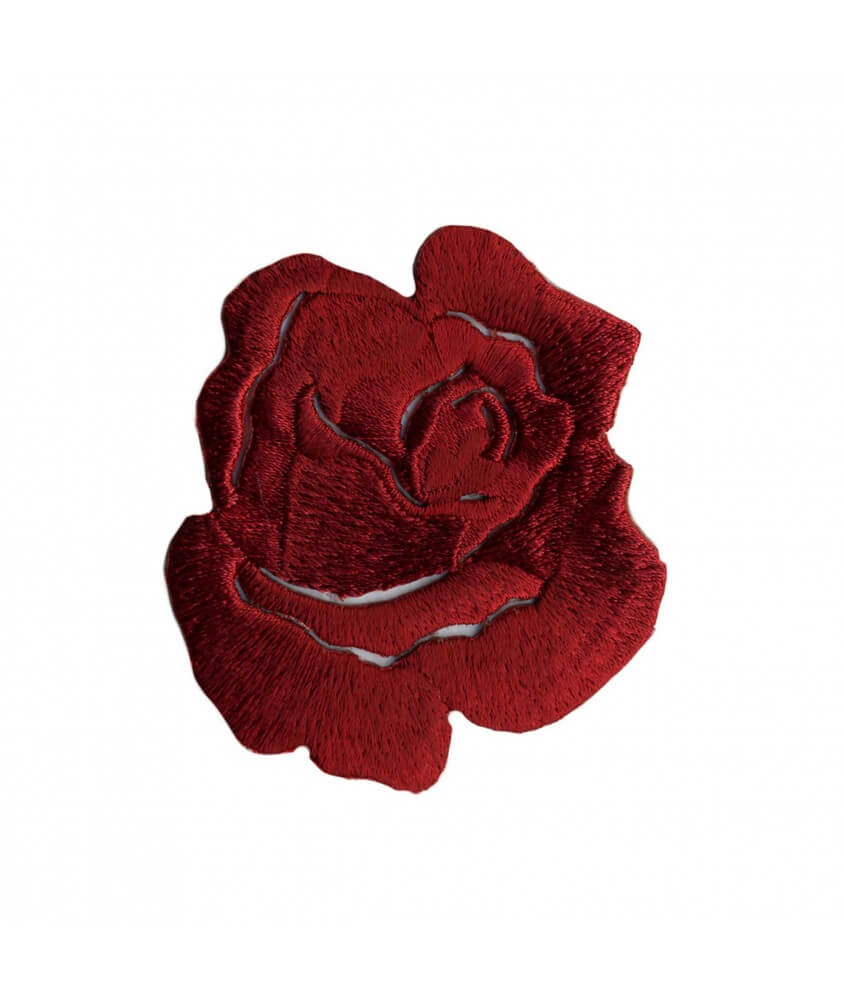 Ecusson Thermocollant Rose 4,08 X 6,05 cm - Mediac bordeau sperenza