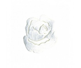 Ecusson Thermocollant Rose 4,08 X 6,05 cm - Mediac blanc sperenza