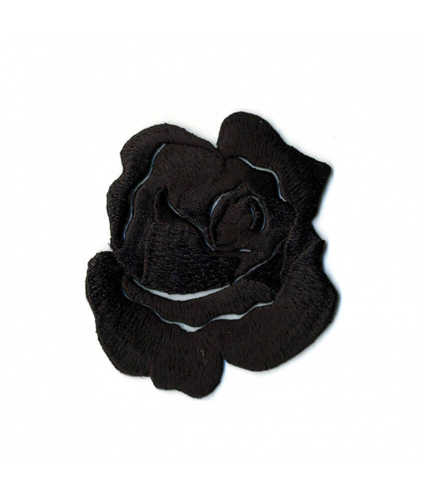 Ecusson Thermocollant Rose 4,08 X 6,05 cm - Mediac noir sperenza