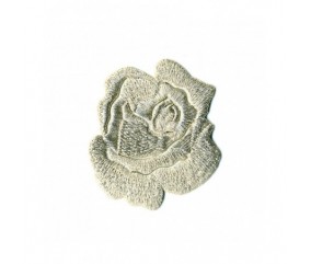 Ecusson Thermocollant Rose 4,08 X 6,05 cm - Mediac écru sperenza