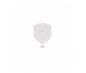 Ecusson Thermocollant Blason Etoile et Laurier 3,5 X 4 cm - Mediac blanc sperenza