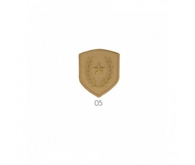 Ecusson Thermocollant Blason Etoile et Laurier 3,5 X 4 cm - Mediac marron sperenza