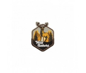 Ecusson Thermocollant Nature Sauvage 3,5 X 4 cm - Mediac cerf sperenza