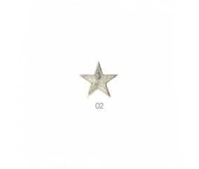 Ecusson Thermocollant Etoile 3 X 3 cm - Mediac argent sperenza