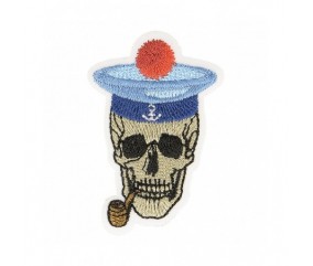 Ecussons Thermocollant Tête de mort 3,2 X 4,7 cm - Mediac marin multicolore sperenza