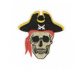 Ecussons Thermocollant Tête de mort 3,2 X 4,7 cm - Mediac pirate multicolore sperenza