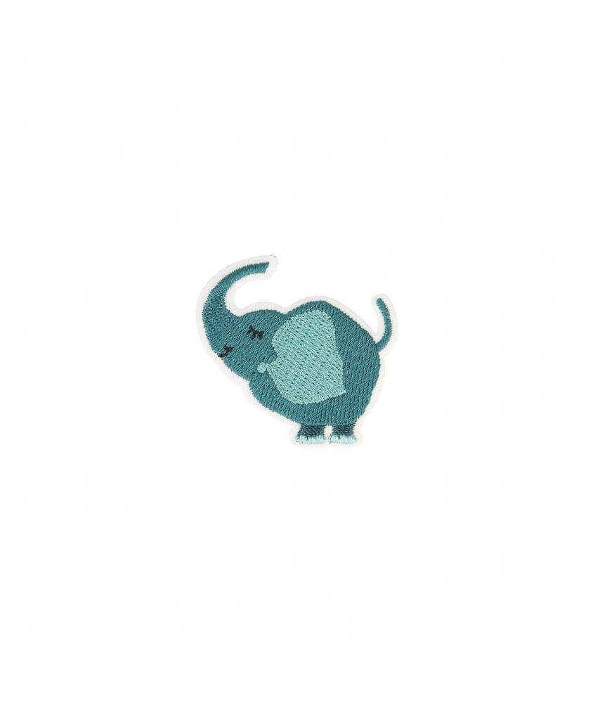 Ecussons Thermocollant Jolis Animaux 4 X 4,5 cm - Mediac éléphant vert sperenza