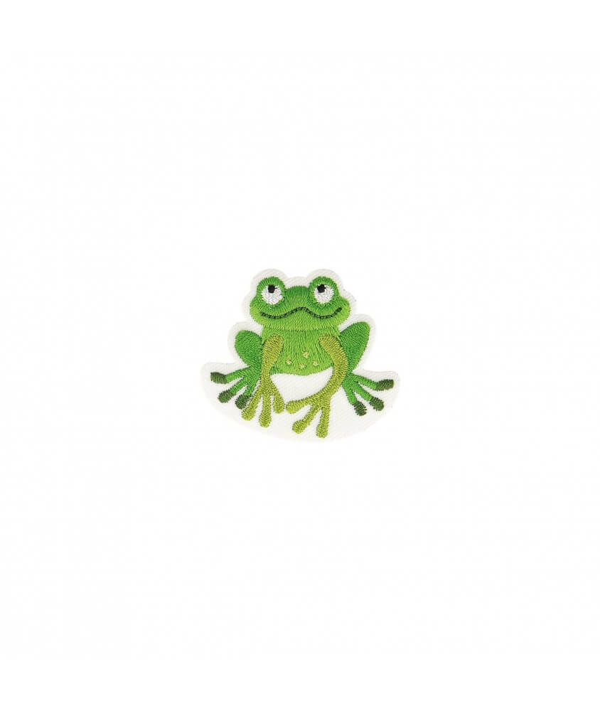 Ecussons Thermocollant Jolis Animaux 4 X 4,5 cm - Mediac grenouille vert sperenza