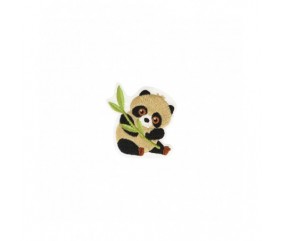 Ecussons Thermocollant Jolis Animaux 4 X 4,5 cm - Mediac panda marron sperenza