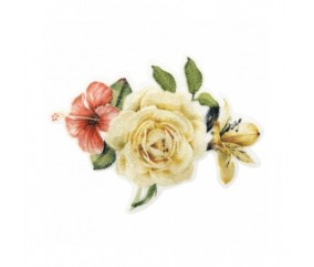 Ecussons Thermocollant Bouquet de Rose 8 X 5 cm - Mediac