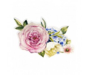 Ecussons Thermocollant Bouquet de Rose 8 X 5 cm - Mediac