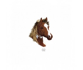 Ecussons Thermocollant Tête de cheval 7 X 6 cm - Médiac marron sperenza