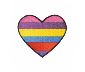 Ecussons Thermocollant Coeur 3,5 X 4 cm - Mediac multicolore sperenza