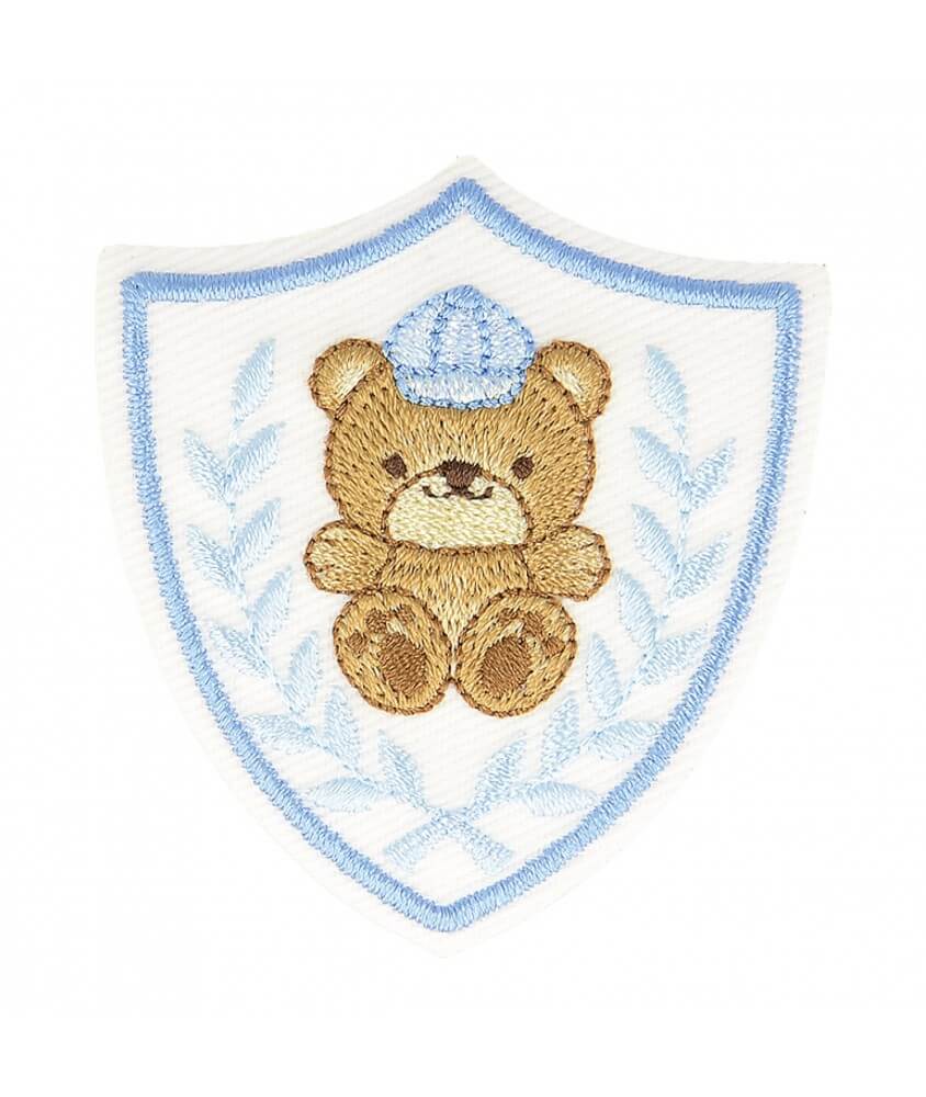 Ecussons Thermocollant Badge Bébé 5,1 X 5,7 cm - Mediac ourson bleu sperenza